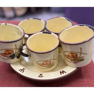 Vintage Monterrey Western Ware 11pc set with dinner plate / cup Yellowstone -Ish